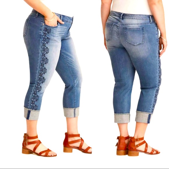 tribal boyfriend jeans